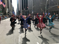  Sgoil Lionacleit Pipe Band in New York by John Daniel Peteranna is  in copyright