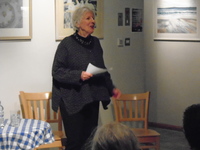 Pauline Prior Pitt at Poetry evening by Norman Macleod is  in copyright