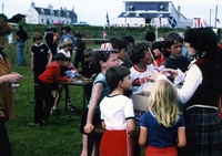 Lochmaddy Hall in the distance.  Queens Jubilee 1977 by Doctor John Macleod Collection is  in copyright